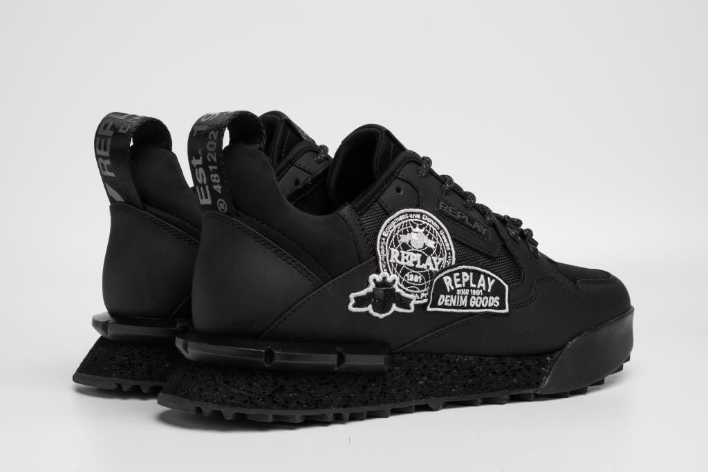 FIELD BADGES SA LACE-UP SNEAKERS | BLK RS1P0062L