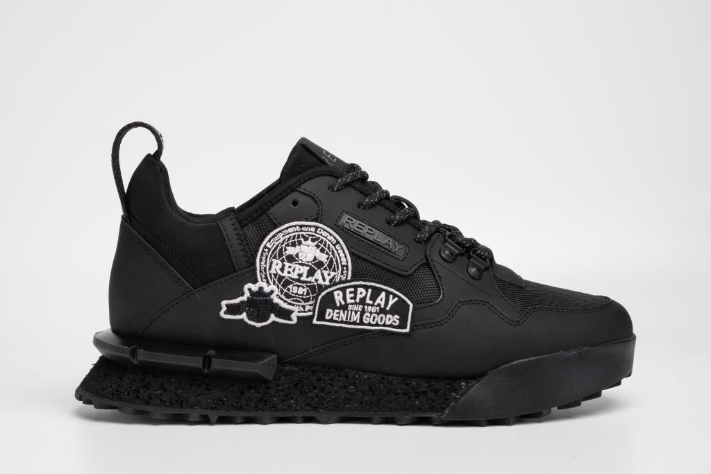 FIELD BADGES SA LACE-UP SNEAKERS | BLK RS1P0062L