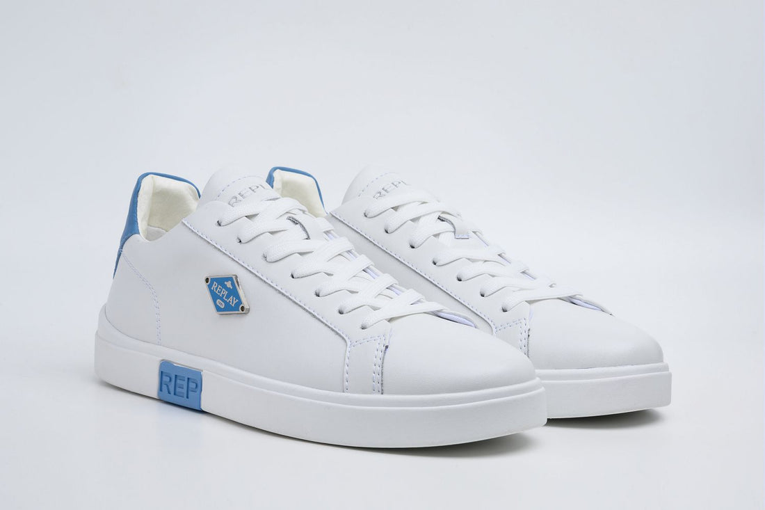 POLYS M RHOMBUS LACE-UP SNEAKERS | WHT BLUE RZ3P0041L