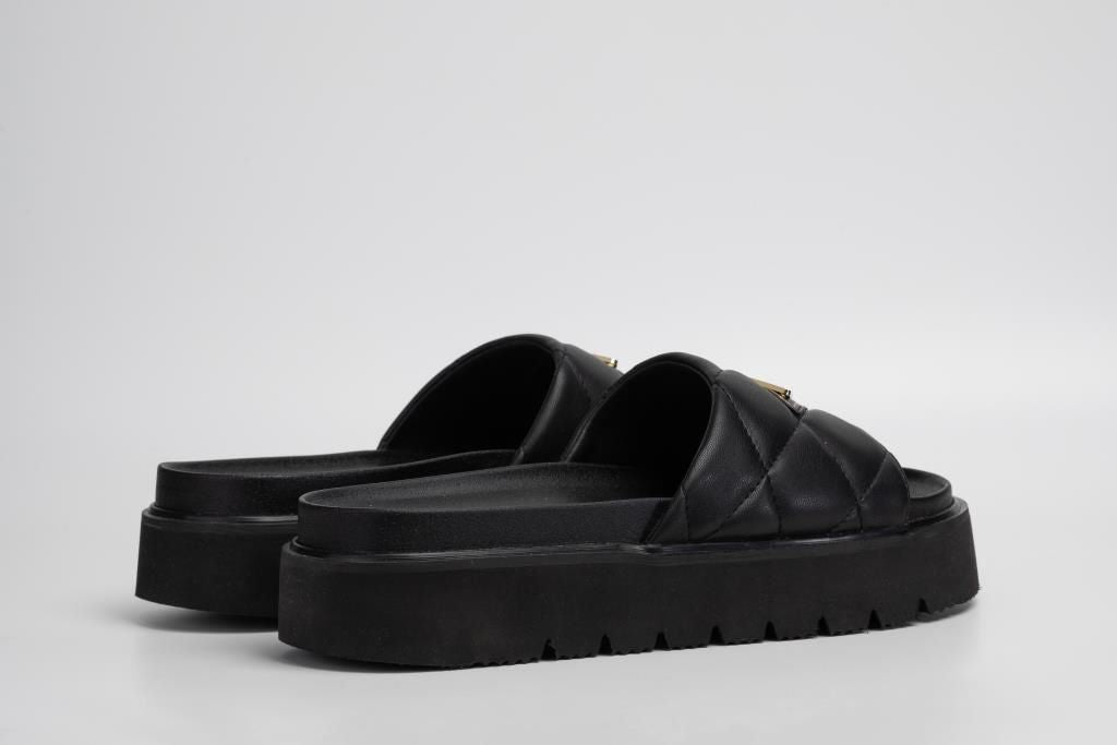 MUDDY QUILT LADIES SLIDERS | BLK RF810042S
